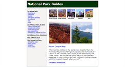 Desktop Screenshot of nationalparkguides.com